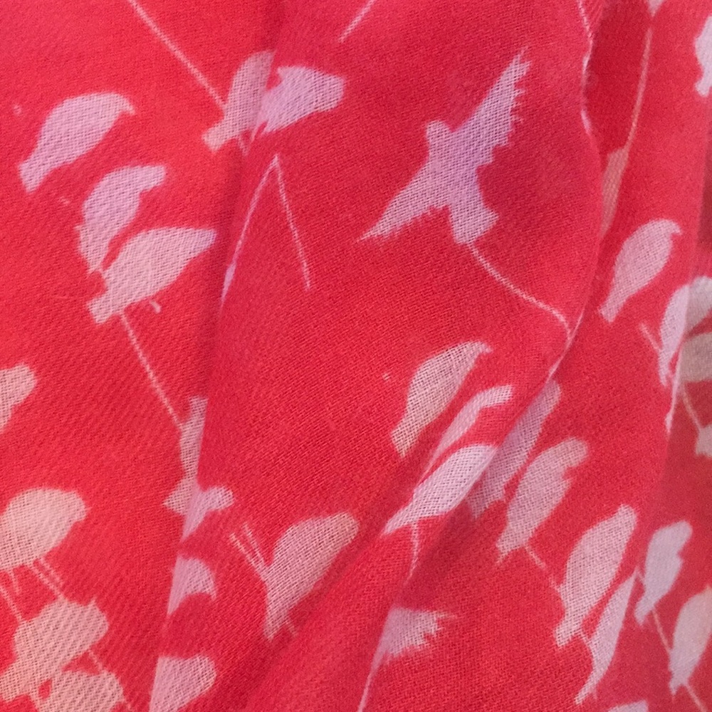 Spring Bird Print Infinity Scarf - Picture 2 of 3